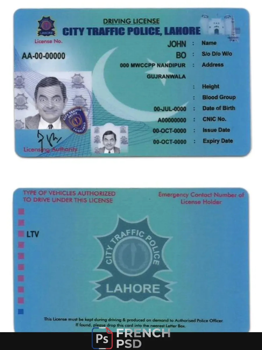 Pakistan ville circulation police Lahore permis de conduire — Permis de conduire
