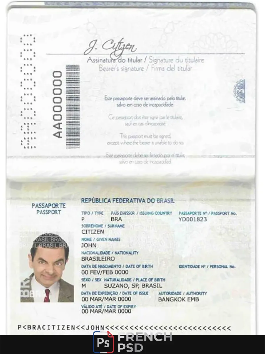 Brésil passeport 2016 2019 — Passeports