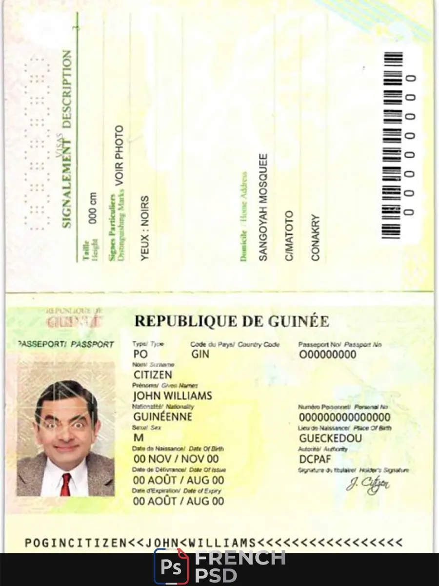 Guinée passeport 2014 2018 — Passeports