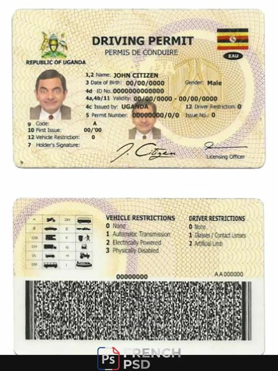 Ouganda permis de conduire — Permis de conduire
