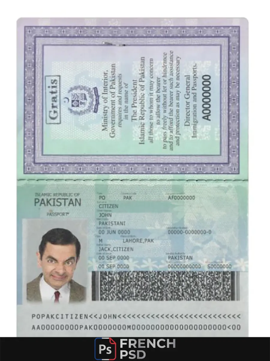 Pakistan nouveau passeport 2020 présent — Passeports