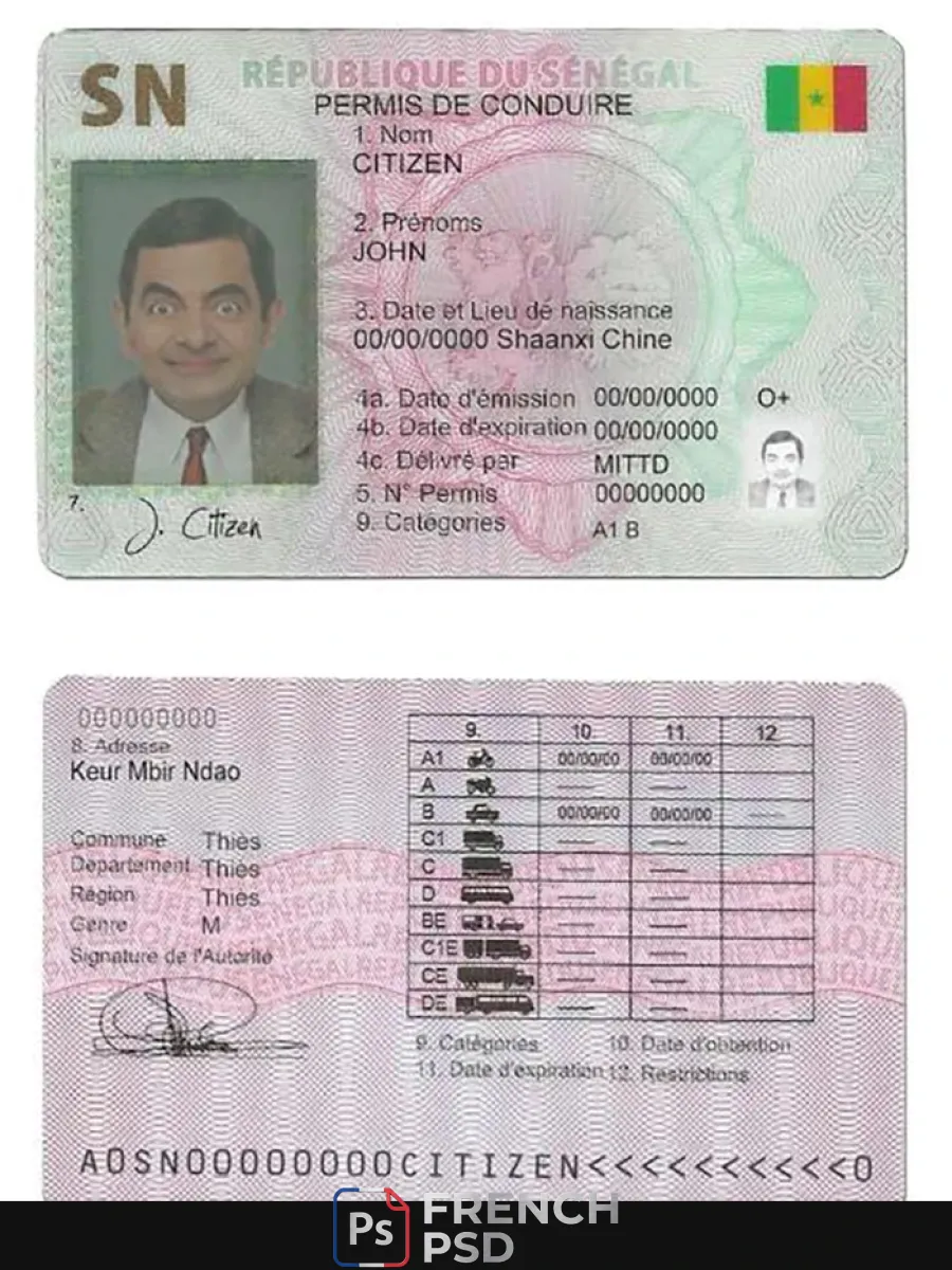 Sénégal permis de conduire — Permis de conduire