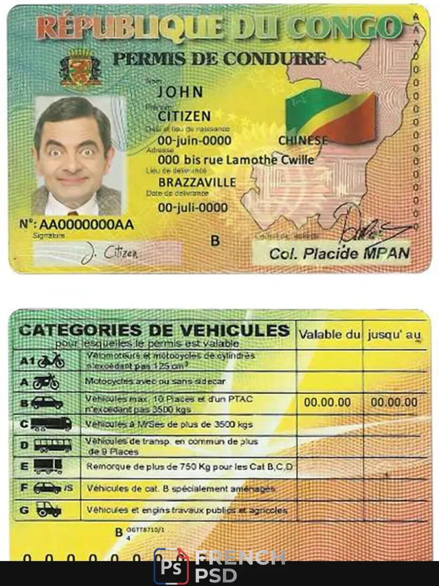 Congo permis de conduire — Permis de conduire