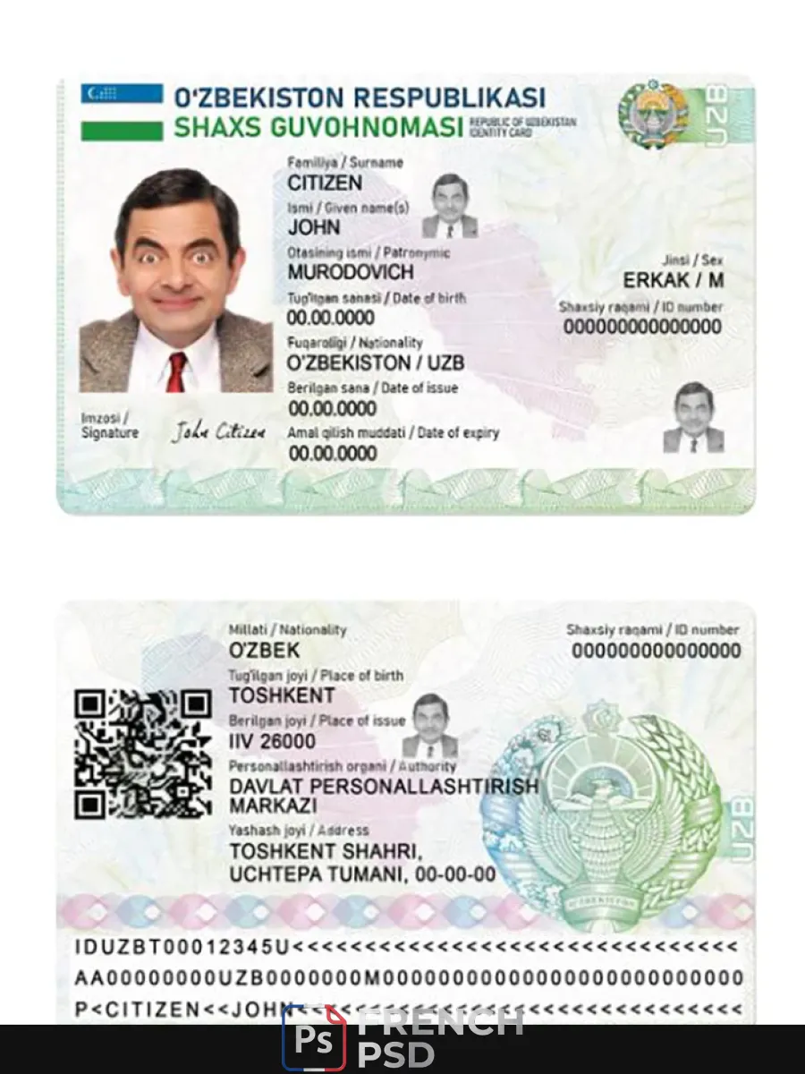 Ouzbékistan carte d'identité — Cartes d'identité