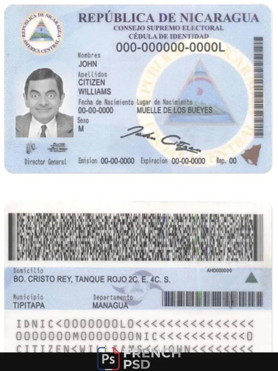 Nicaragua Identity — Cartes d'identité