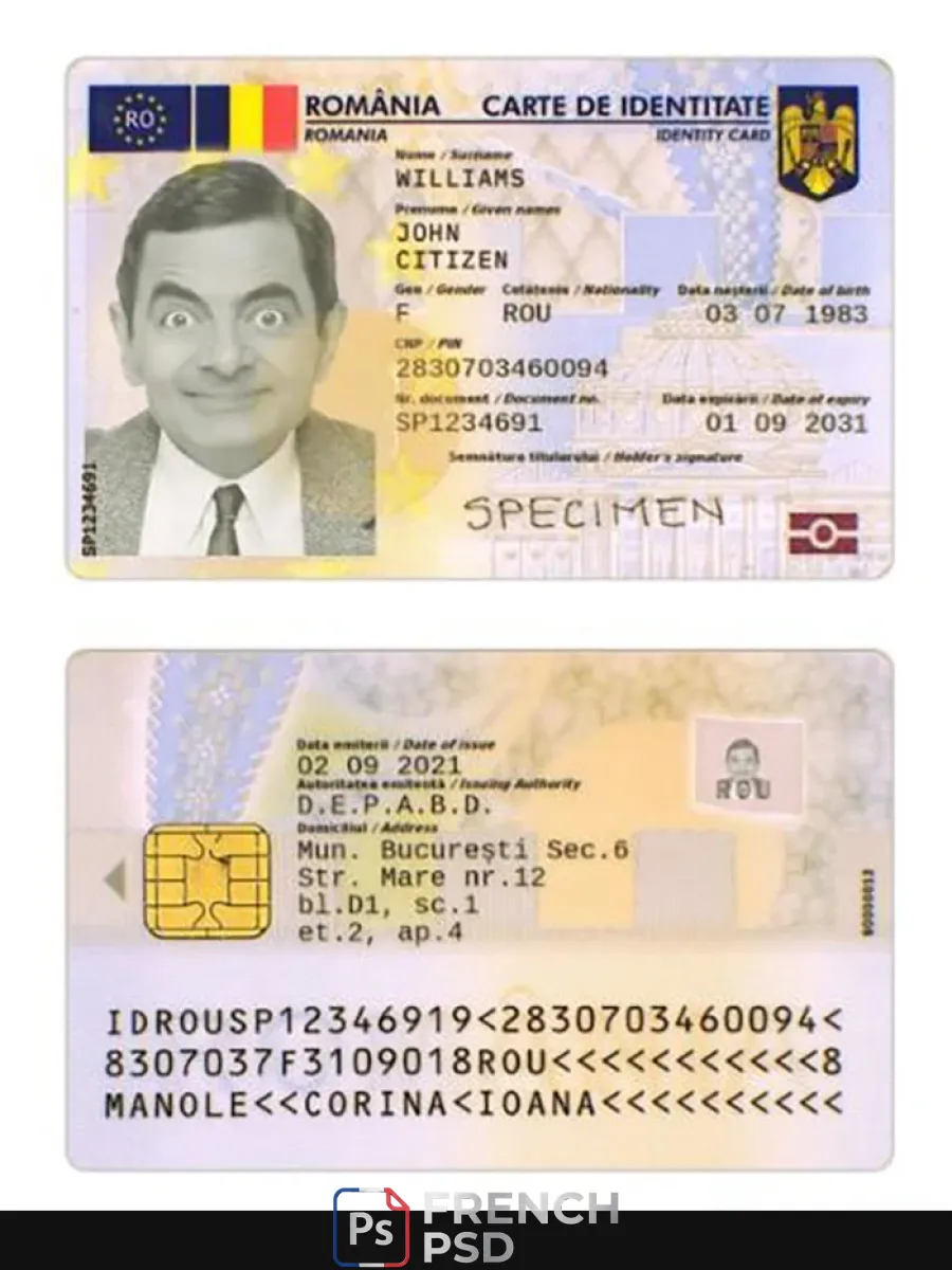 Roumanie carte d'identité 2019 présent — Cartes d'identité