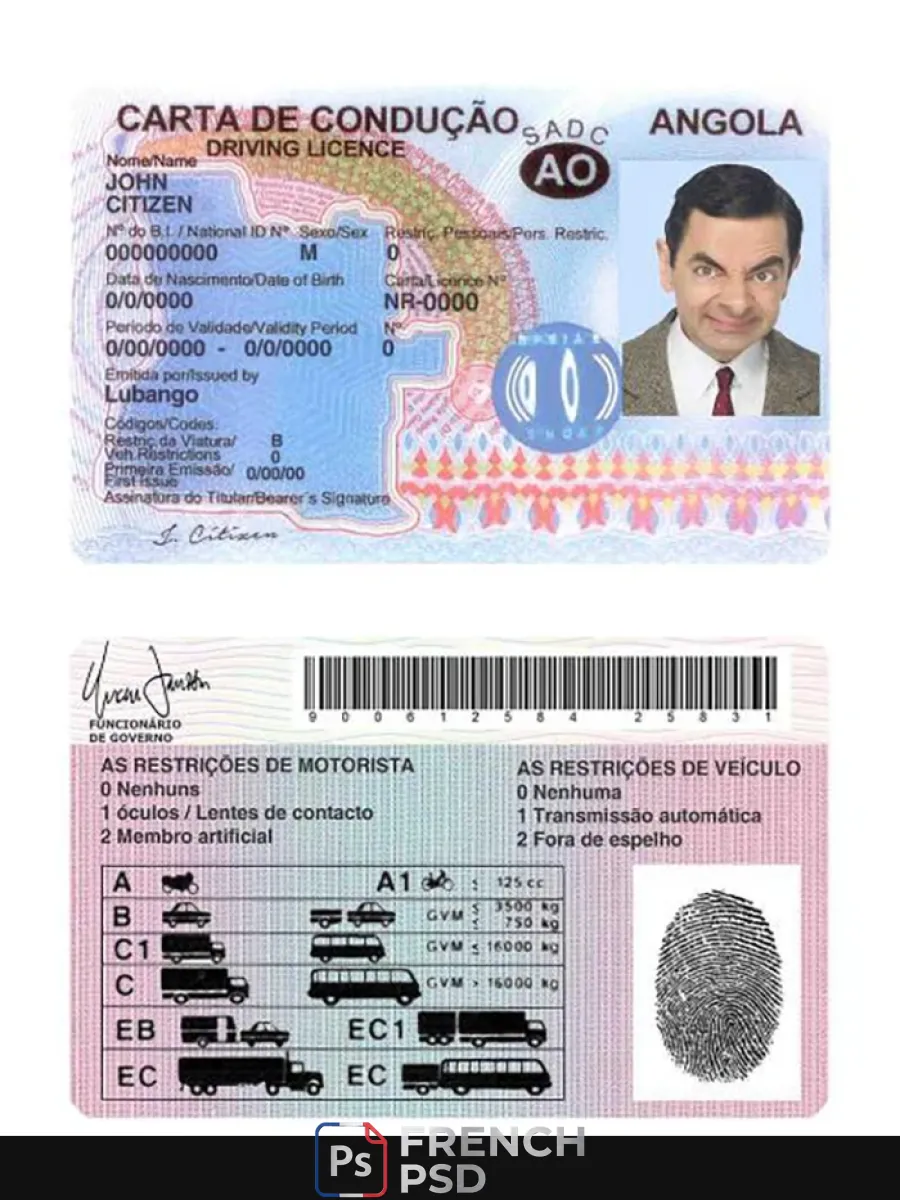 Angola permis de conduire — Permis de conduire
