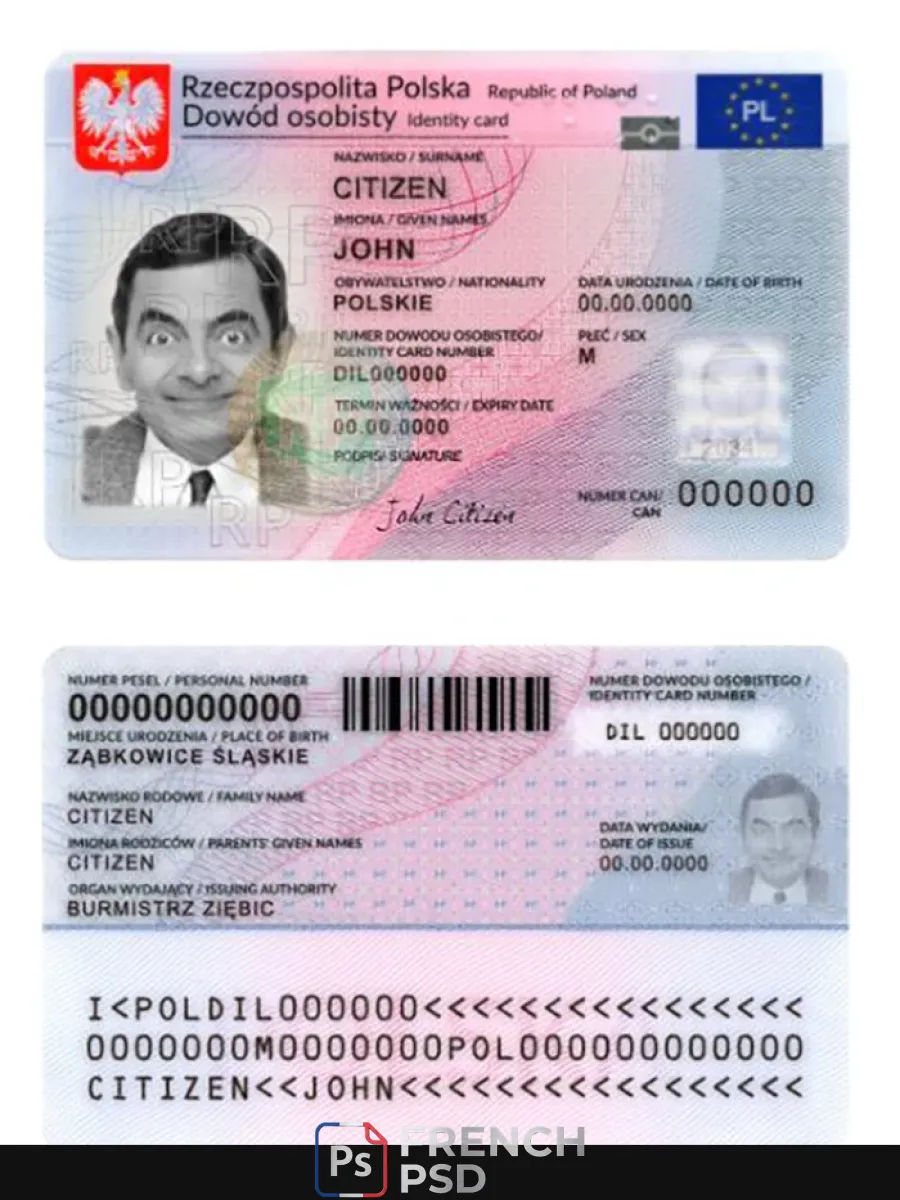 Pologne carte d'identité 2023 présent — Cartes d'identité
