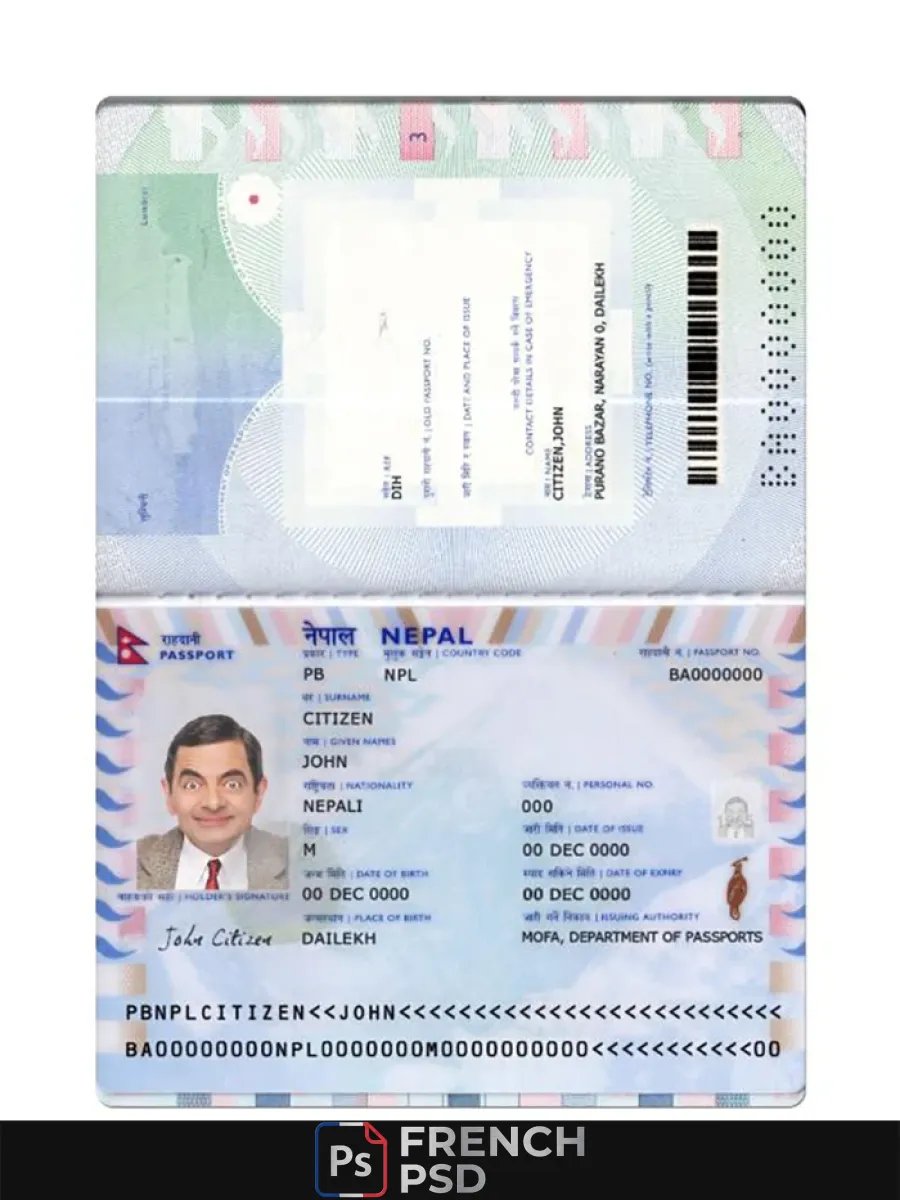 Népal passeport nouveau version — Passeports