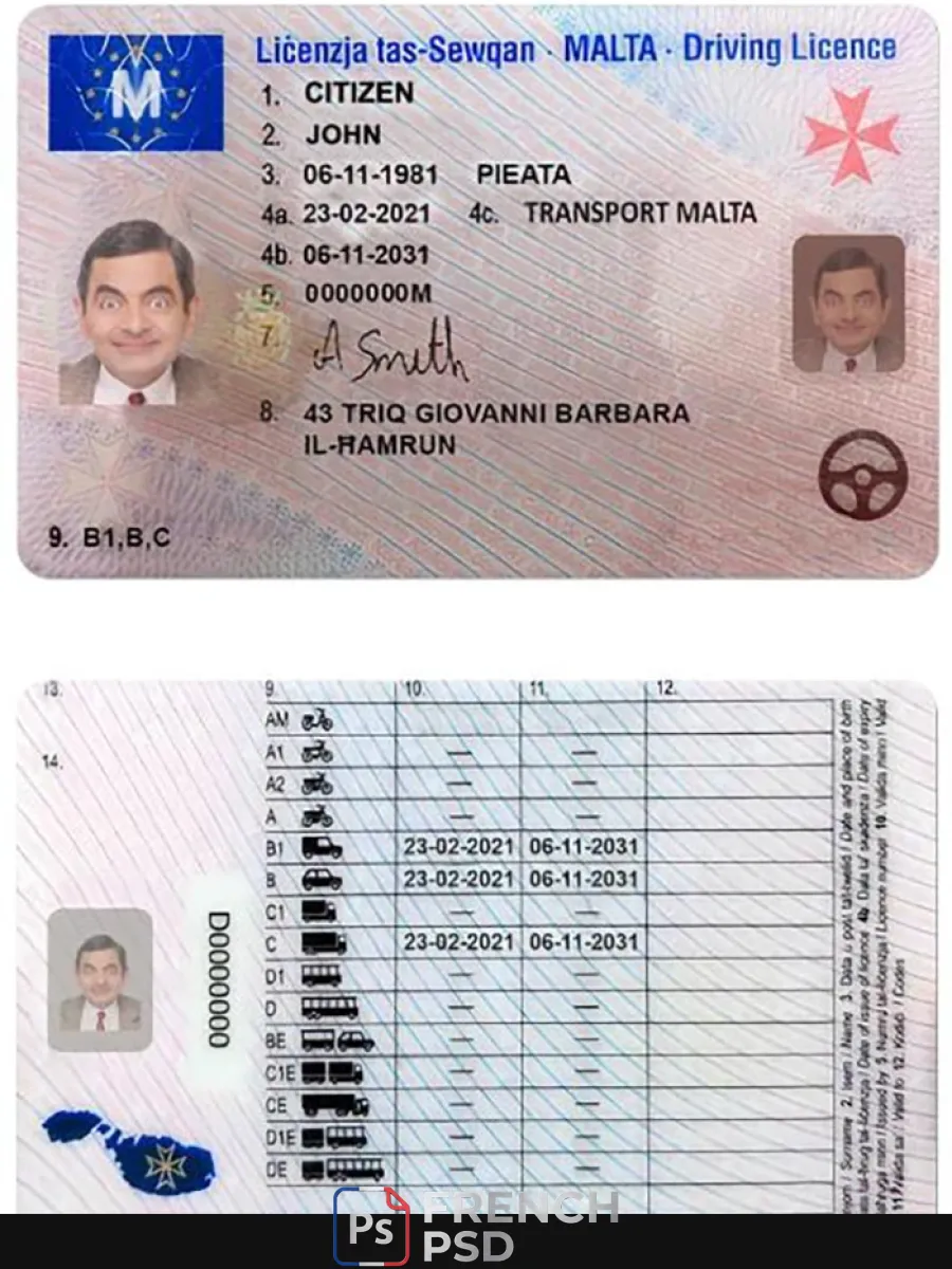 Malte permis de conduire — Permis de conduire