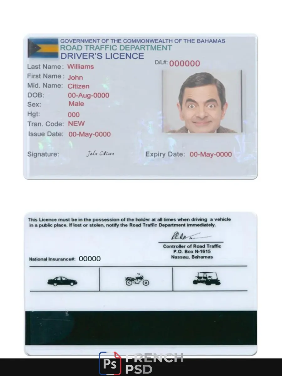 Bahamas permis de conduire — Permis de conduire