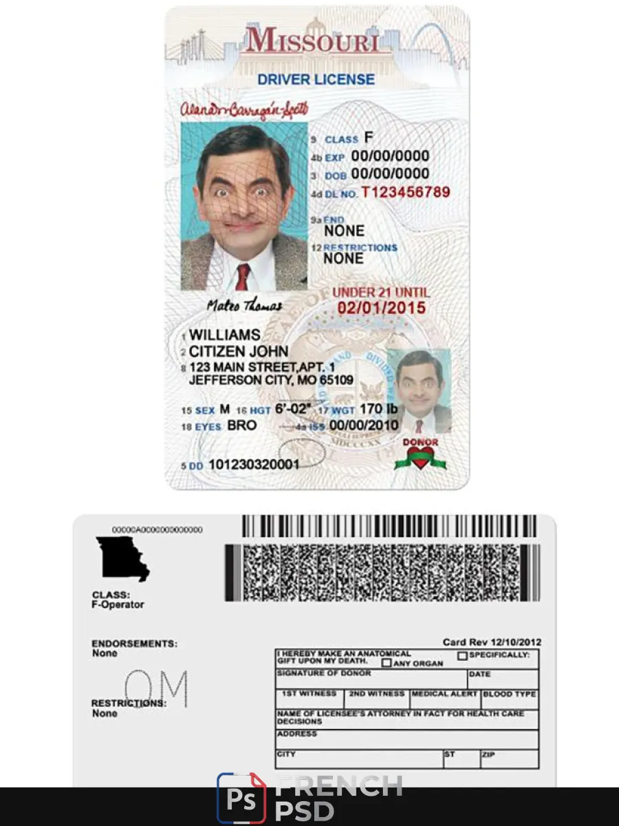 États-Unis Missouri permis de conduire moins de 21 — Permis de conduire