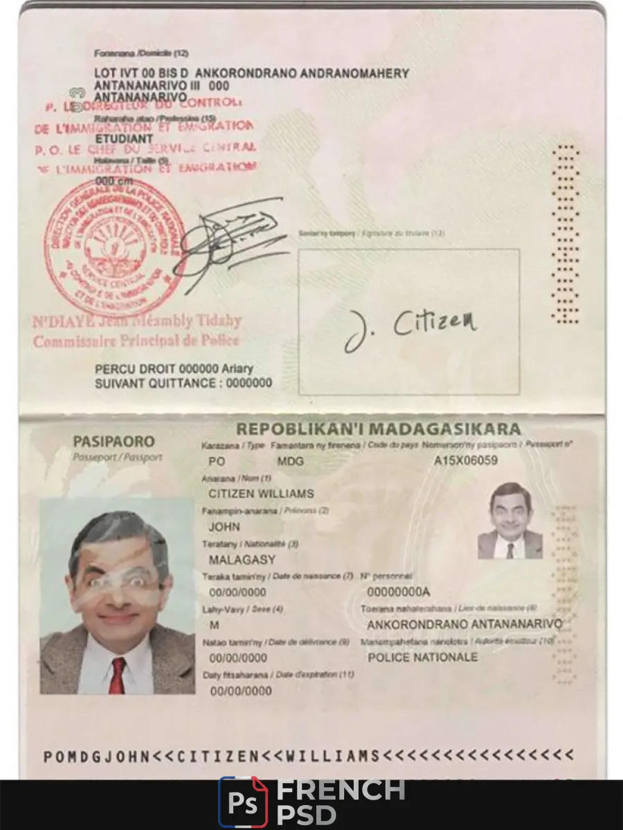 Madagascar passeport