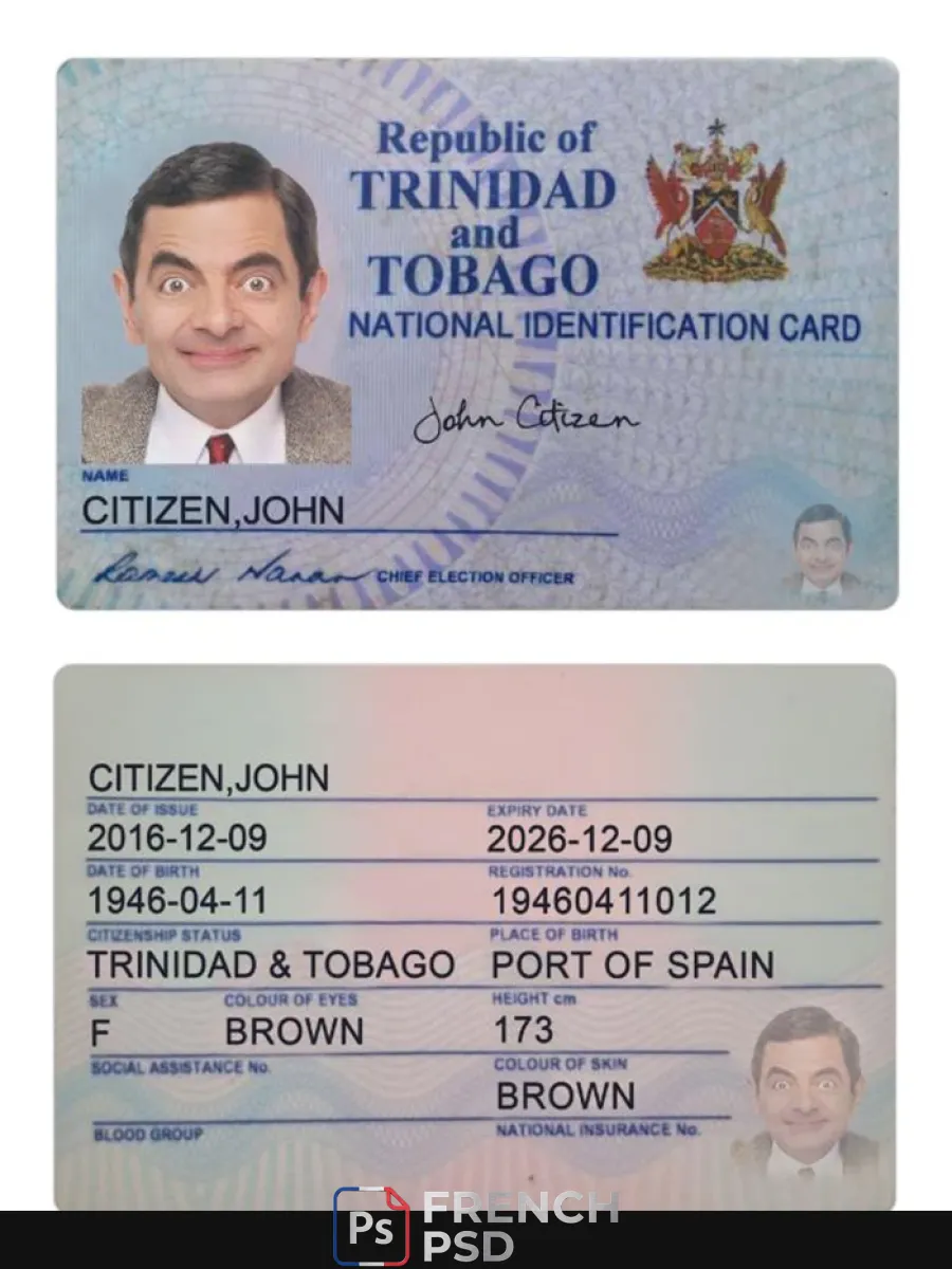 Trinité et Tobago carte d'identité 2016 présent — Cartes d'identité