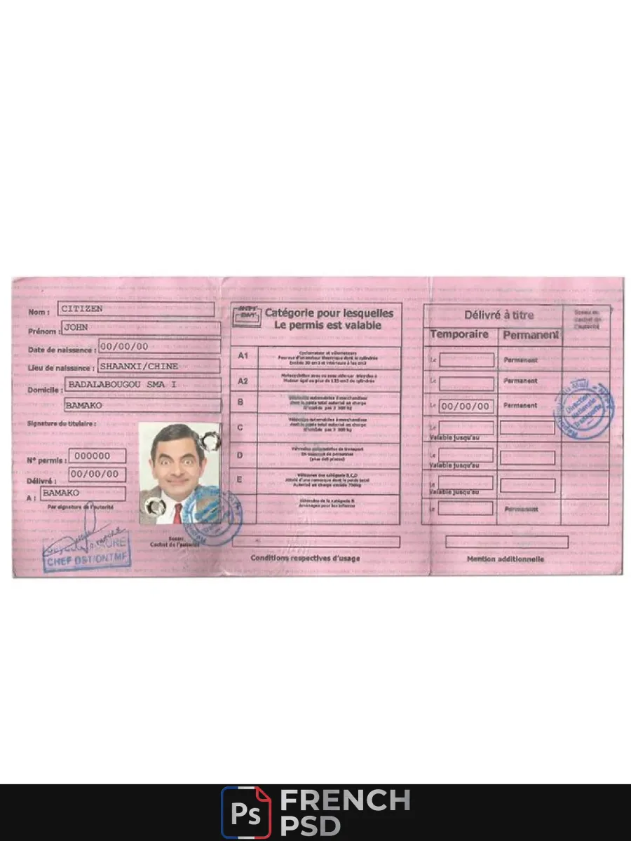 Mali permis de conduire — Permis de conduire