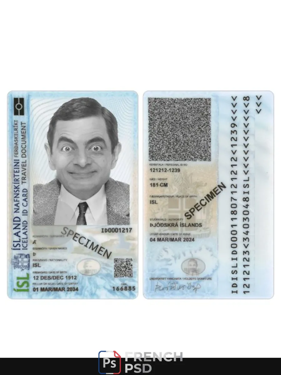 Islande carte d'identité 2024 présent — Cartes d'identité
