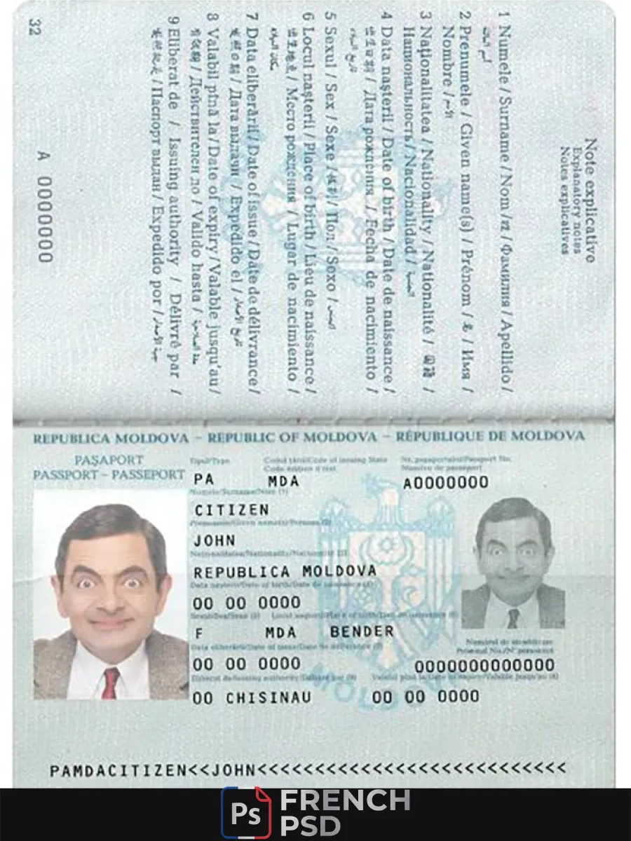 Moldavie passeport version 3 — Passeports