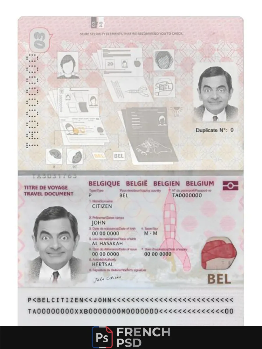 Belgique passeport 2022 présent