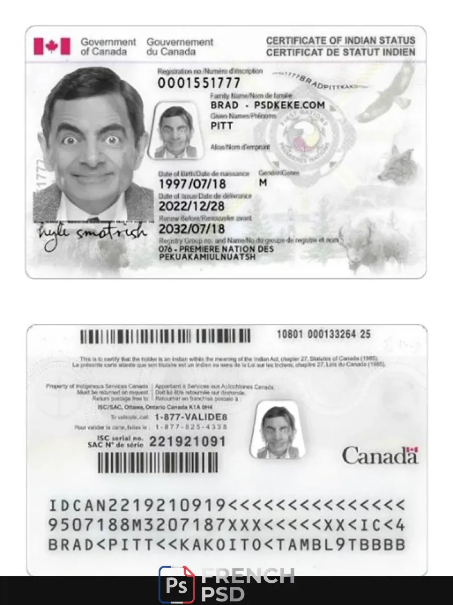 Canada indien Status carte d'identité — Cartes d'identité