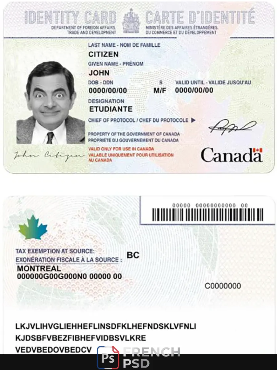 Canada carte d'identité — Cartes d'identité