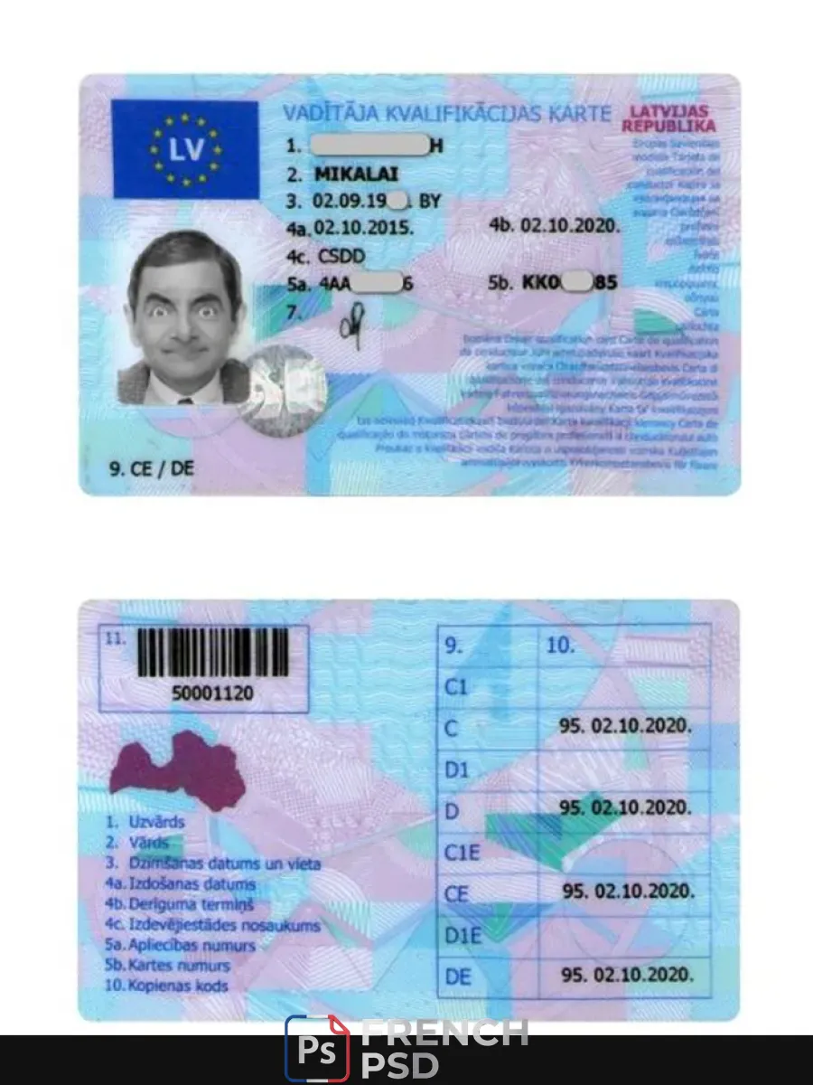 Lettonie Dl — Permis de conduire