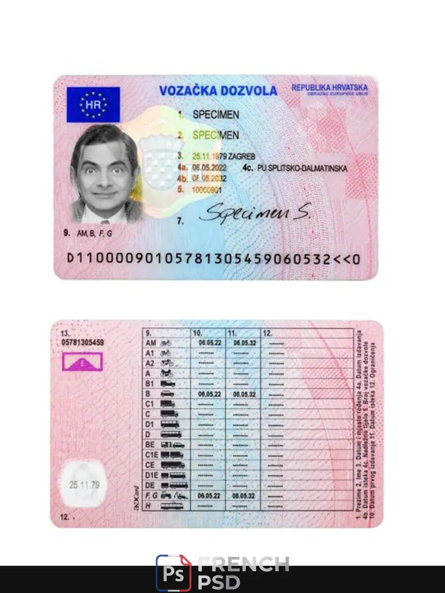 Croatie permis de conduire 2022 présent — Permis de conduire