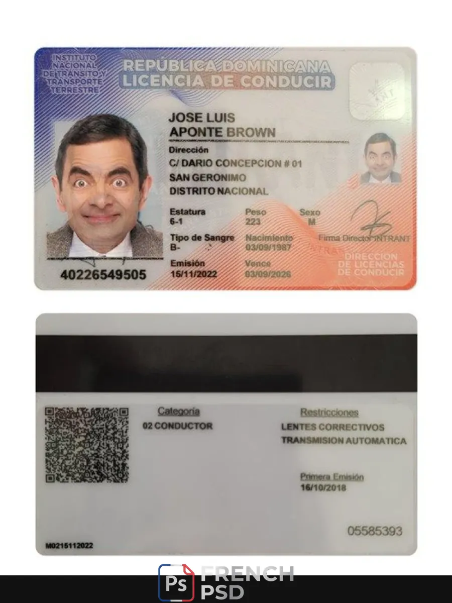 Dominicaine République permis de conduire — Permis de conduire