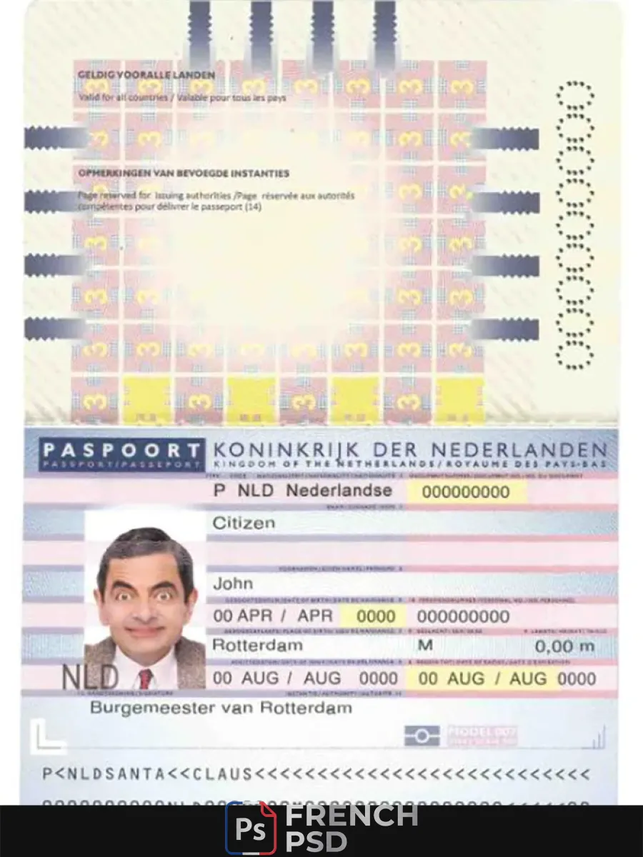 Pays-Bas Hollande passeport 2006 2016 — Passeports