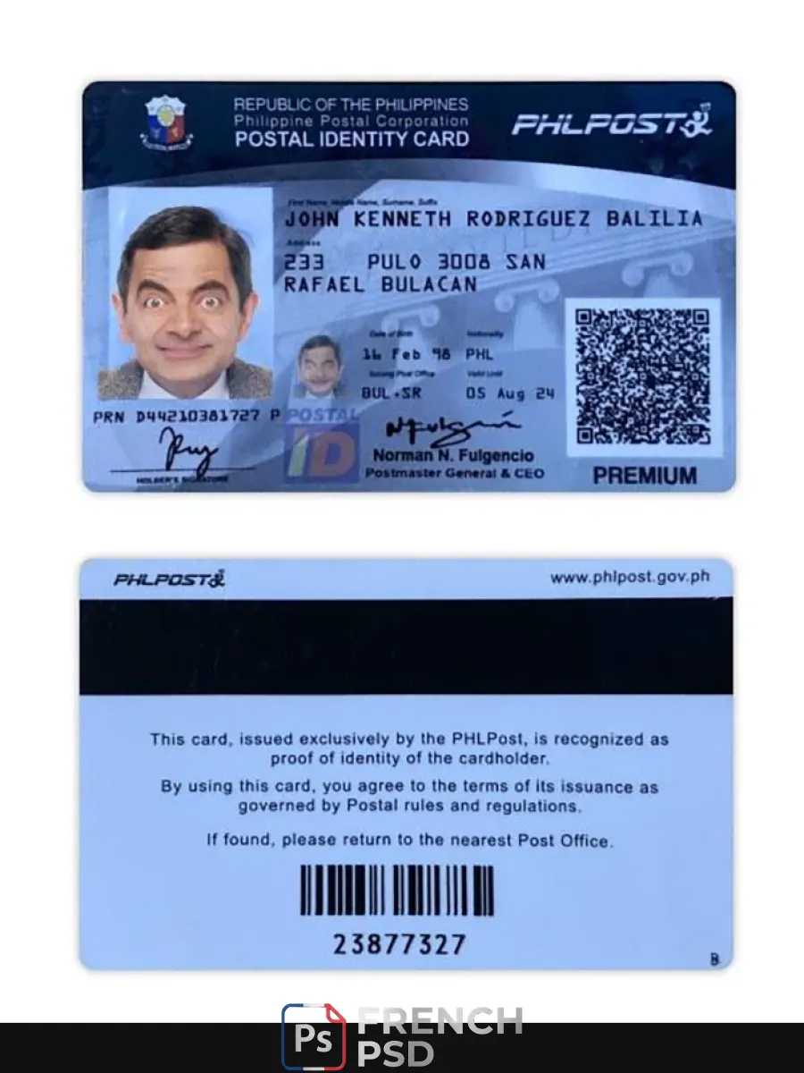 Philippines Postal carte d'identité — Cartes d'identité