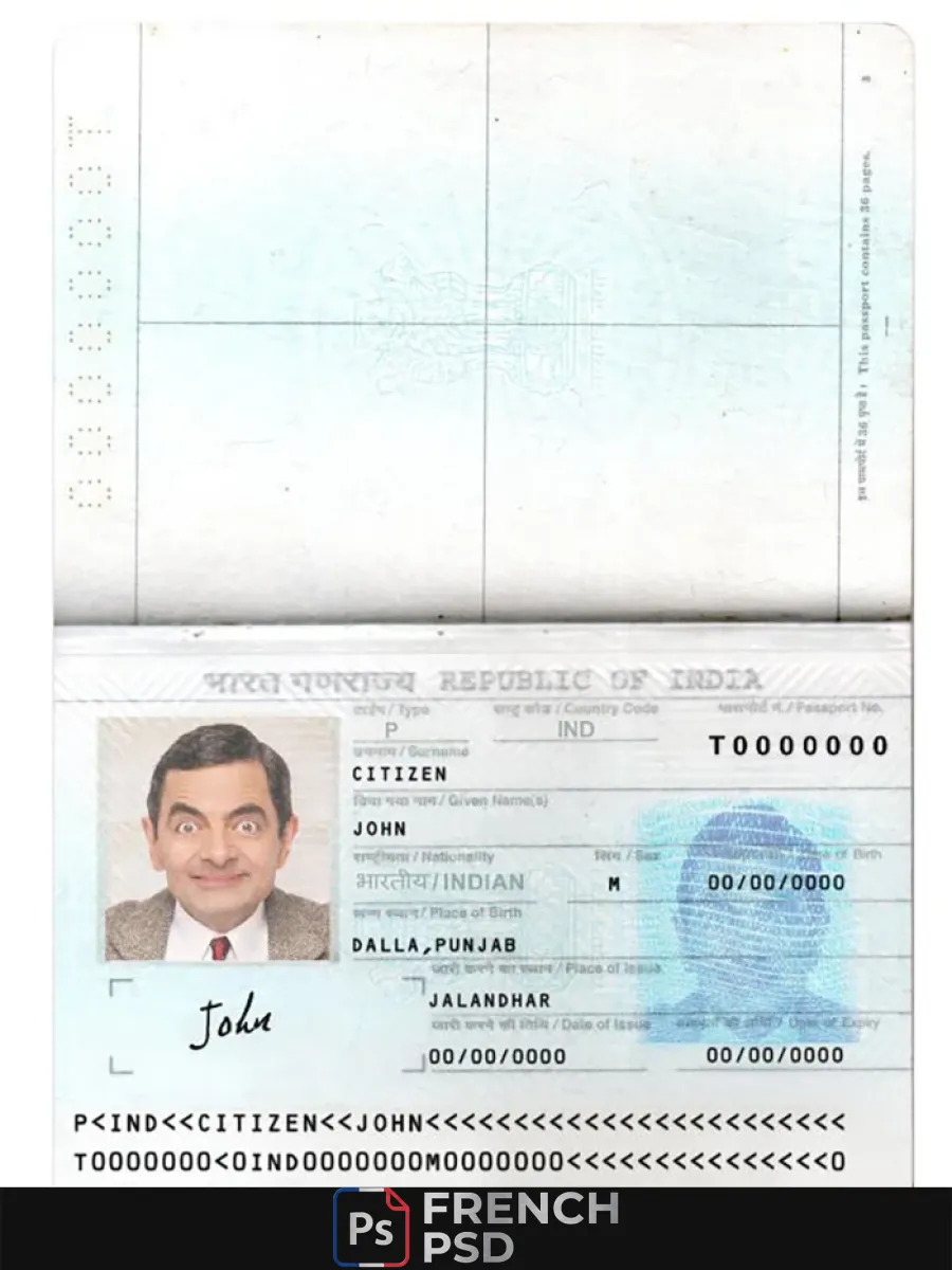 Inde passeport nouveau version 2 pages 1 — Passeports