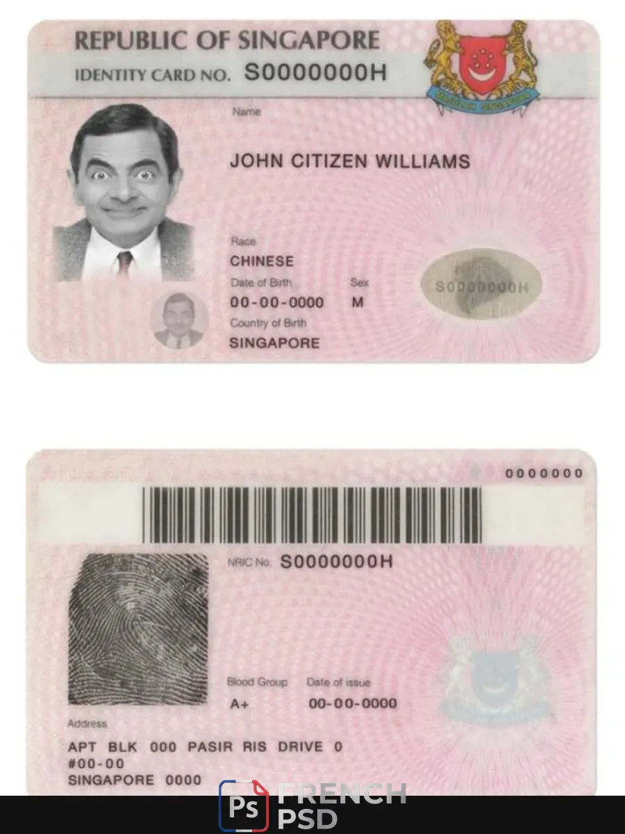 Singapour carte d'identité — Cartes d'identité