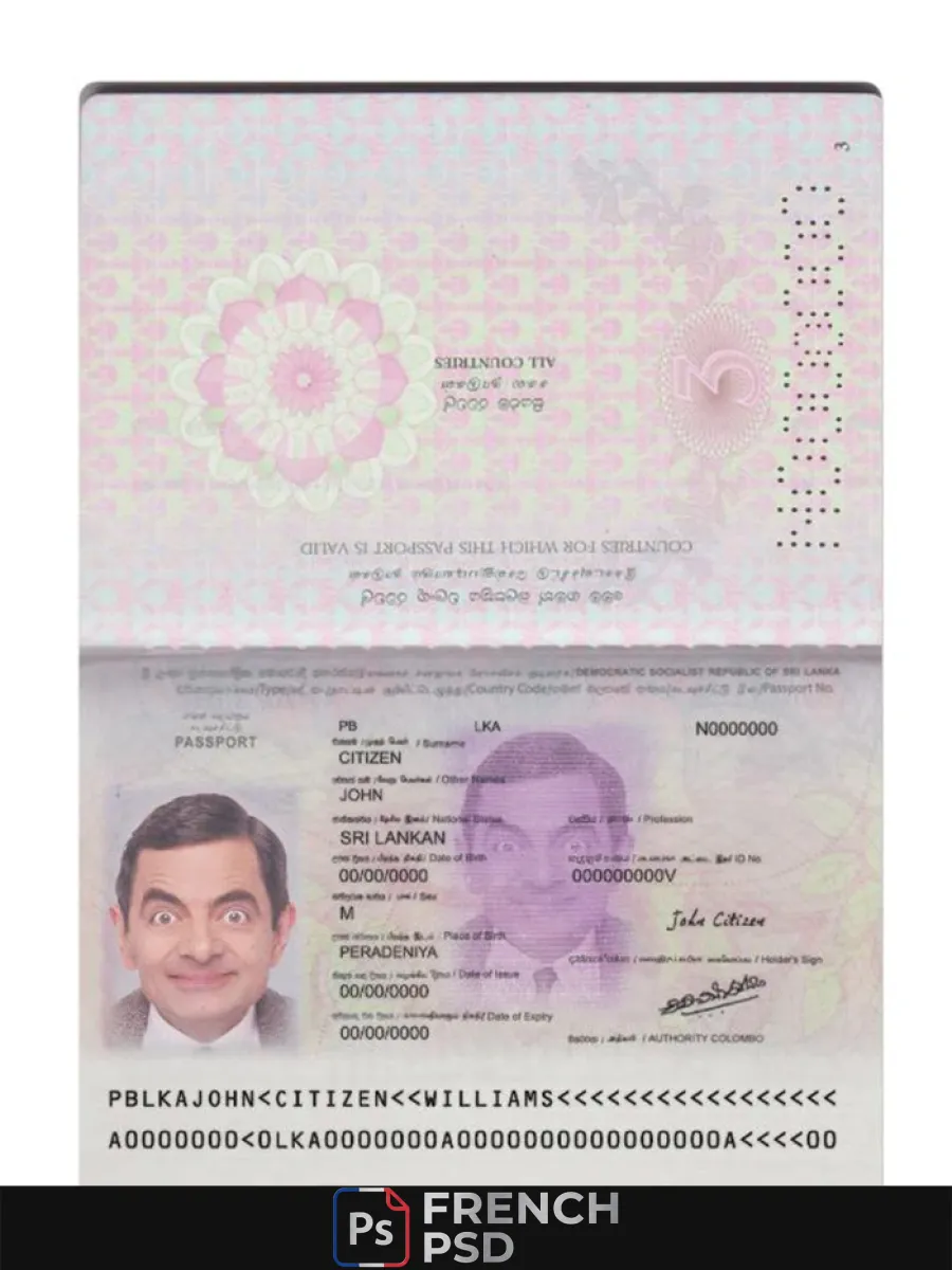Sri Lanka passeport version 2 — Passeports