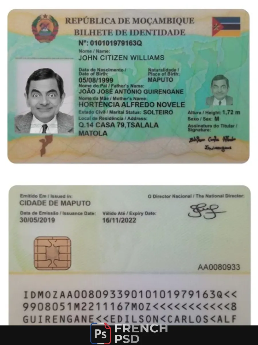 Mozambique Identity — Cartes d'identité