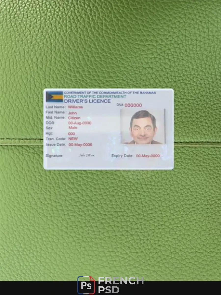 Bahamas permis de conduire Photolook recto — Permis de conduire