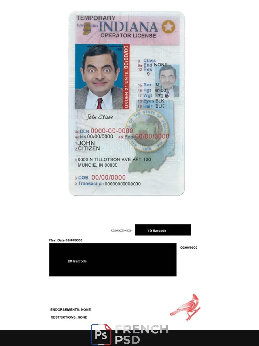 États-Unis Indiana de conduite Operator permis moins de 21 — Permis de conduire