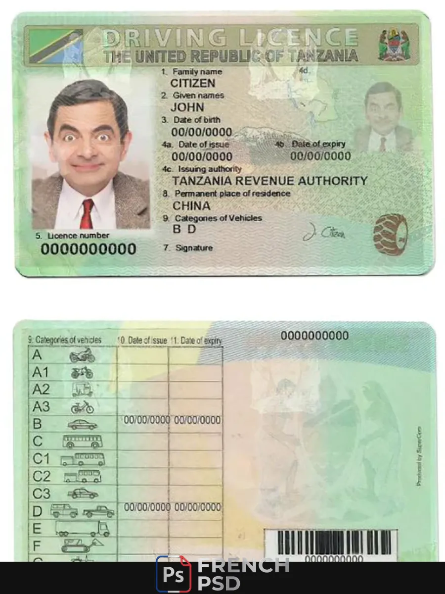 Tanzanie permis de conduire — Permis de conduire