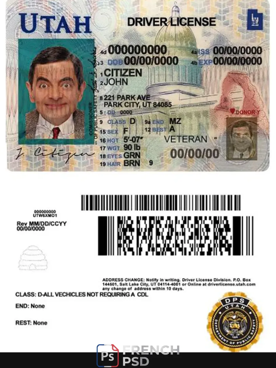 États-Unis Utah permis de conduire — Permis de conduire