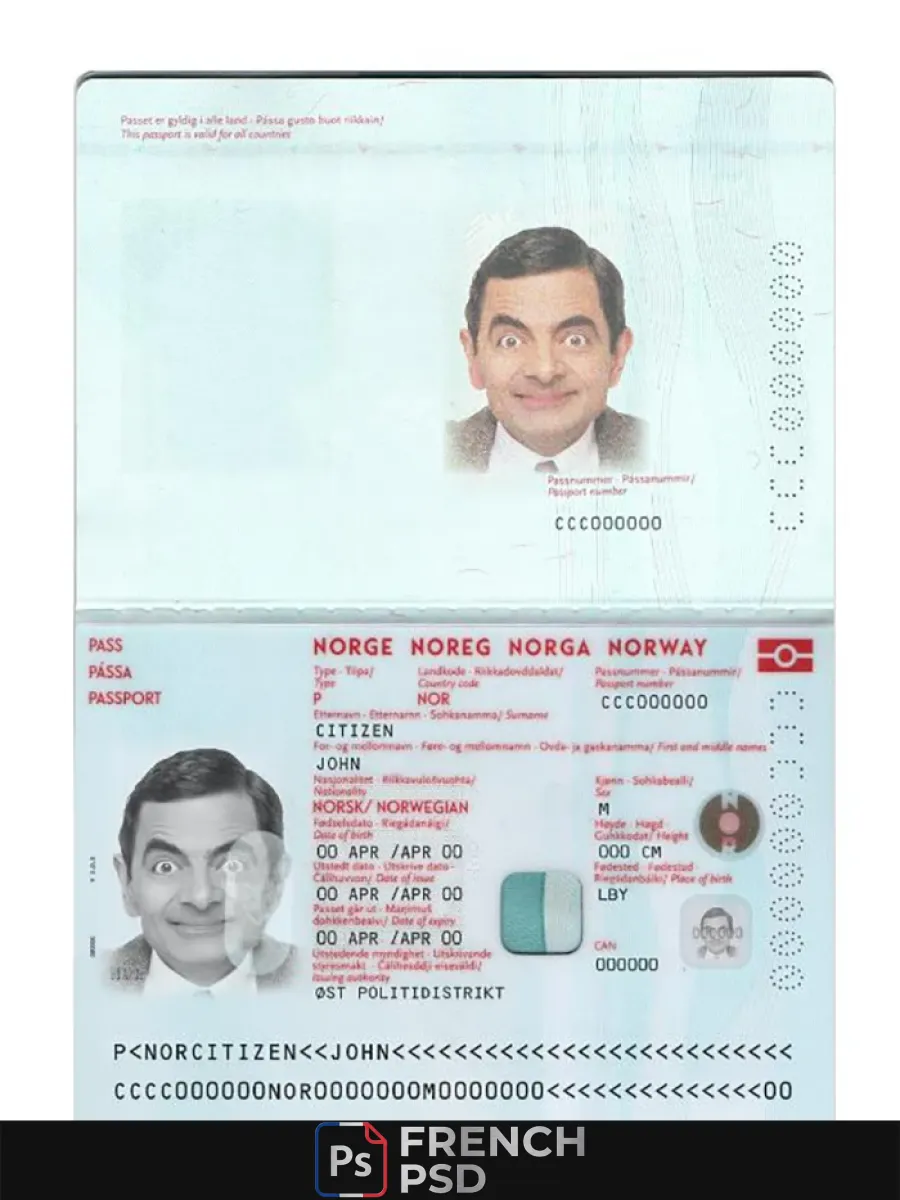 Norvège passeport nouveau 2021 présent — Passeports
