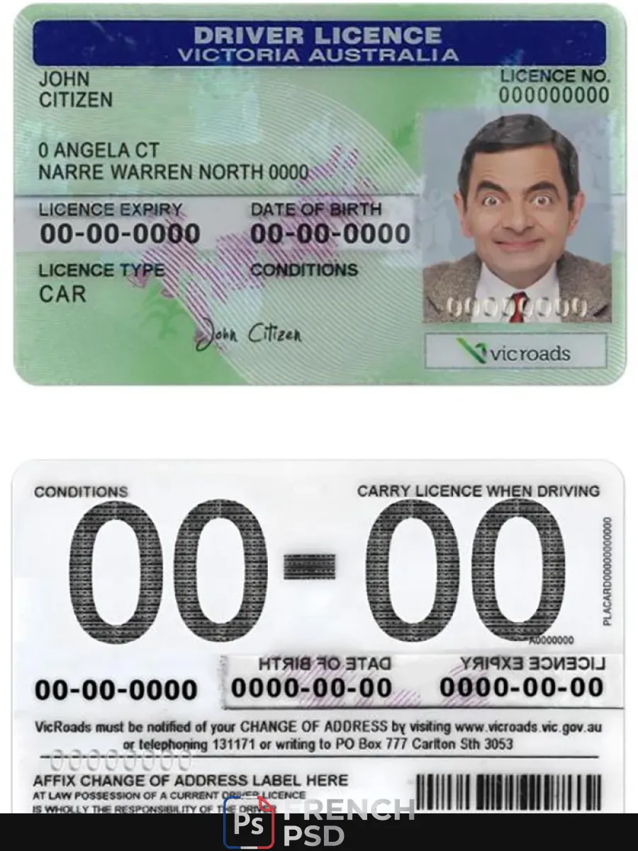 Australie Victoria État Dl version 2 — Permis de conduire