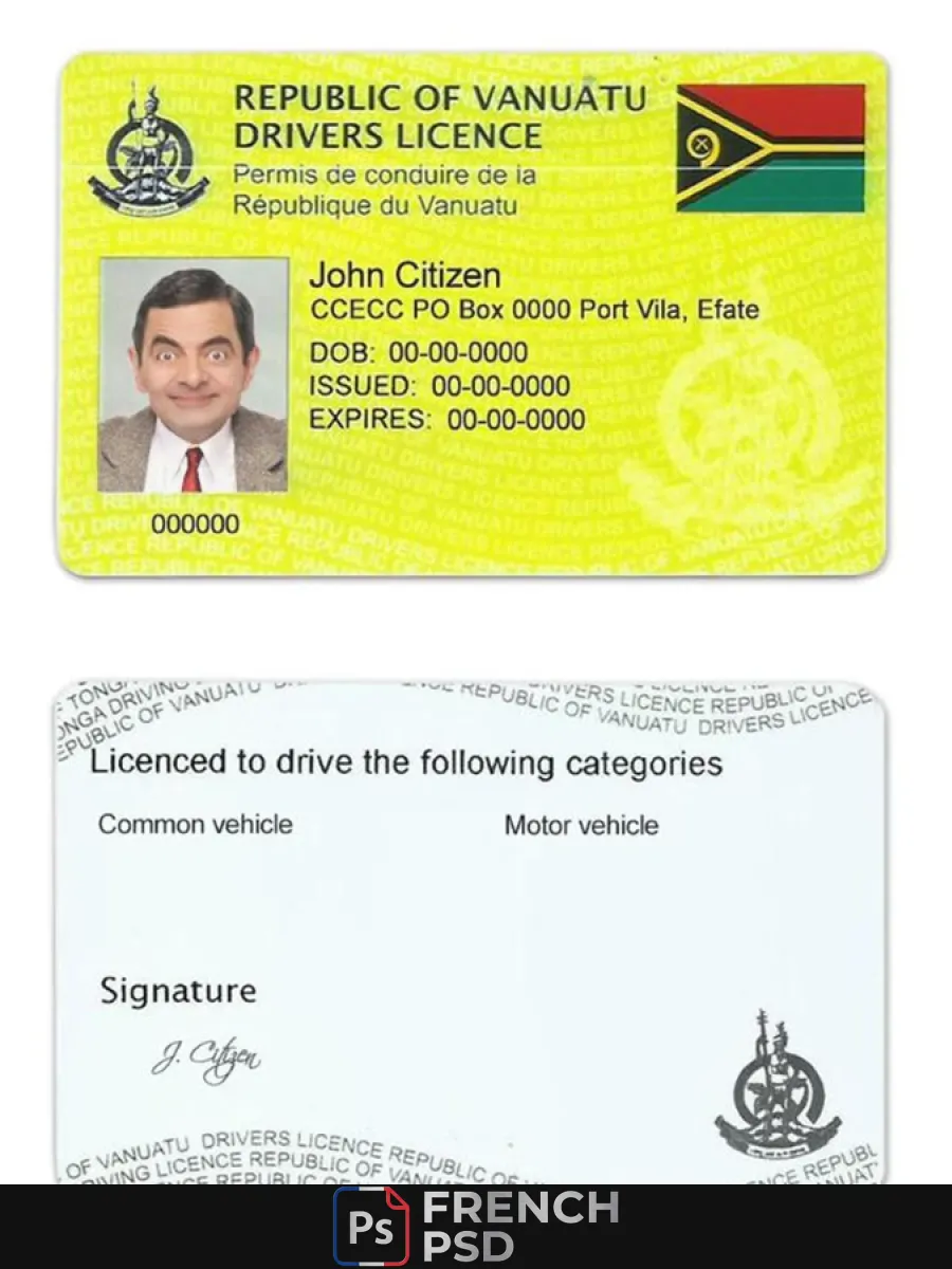 Vanuatu permis de conduire — Permis de conduire