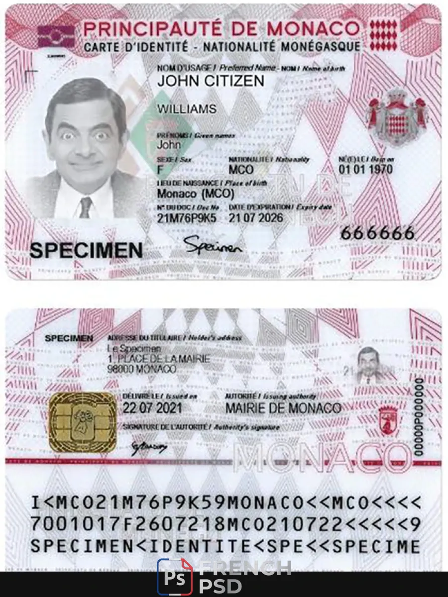 Monaco carte d'identité — Cartes d'identité