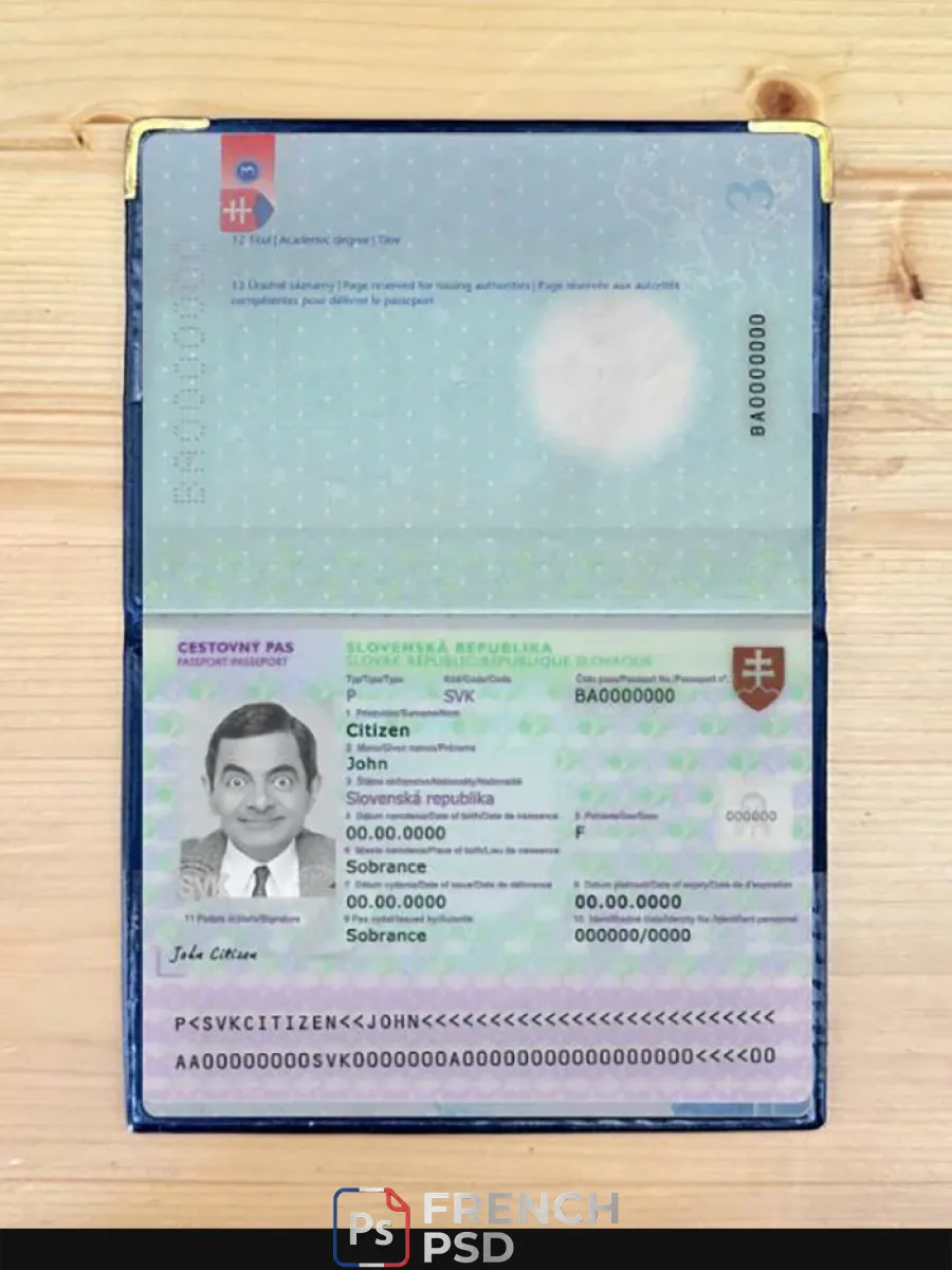 Slovaquie passeport version 3 Photolook — Passeports
