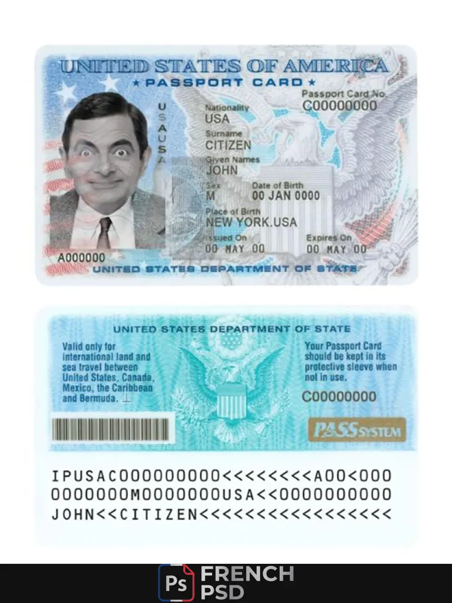 États-Unis passeport carte d'identité — Cartes d'identité