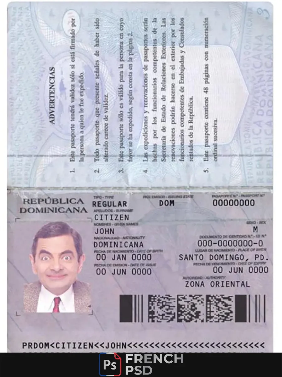 Dominicaine République passeport version 2 — Passeports