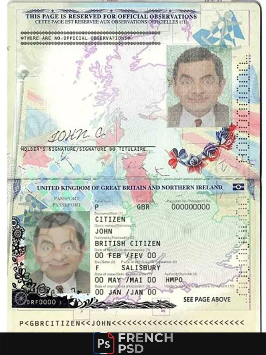 Royaume-Uni de Grande Grande-Bretagne et septentrionale Irlande passeport 2015 2020 — Passeports