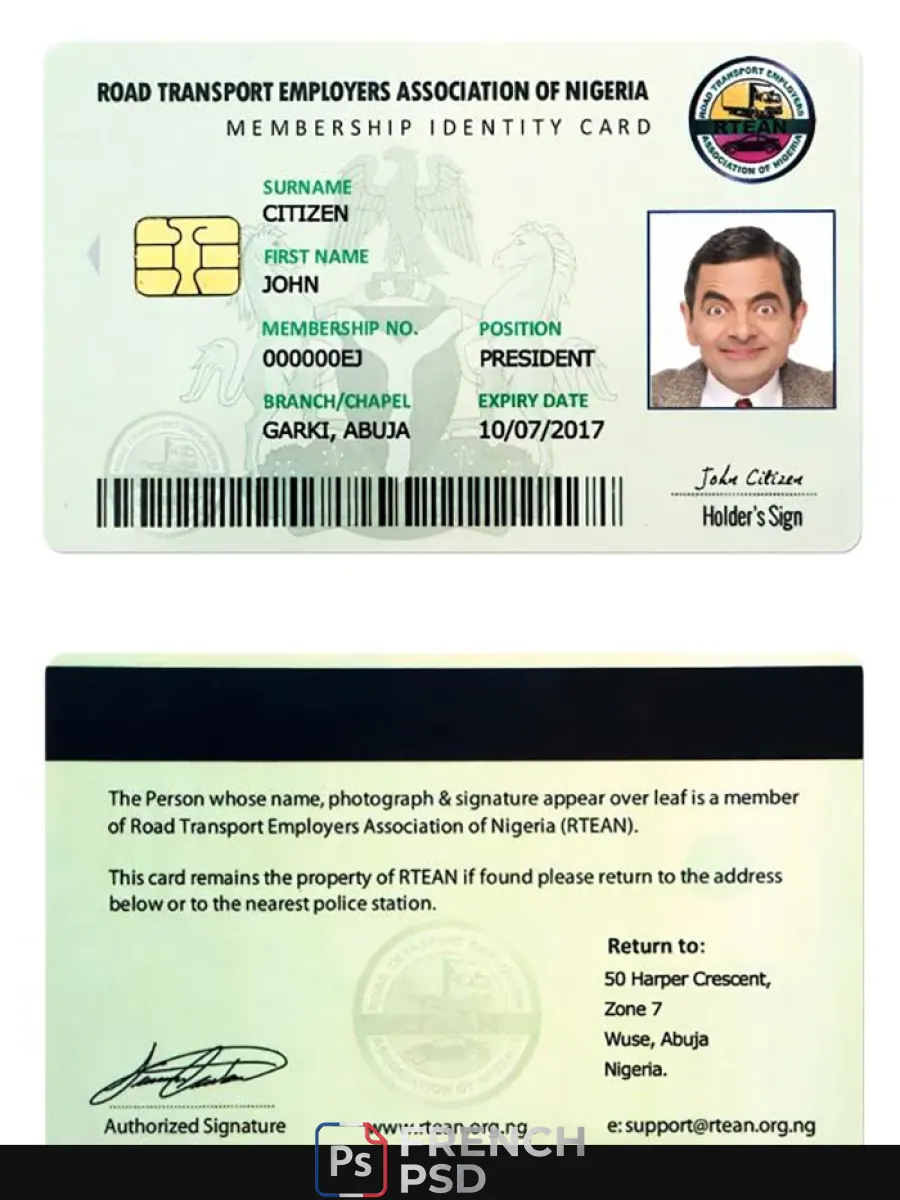 Nigéria carte d'identité — Cartes d'identité
