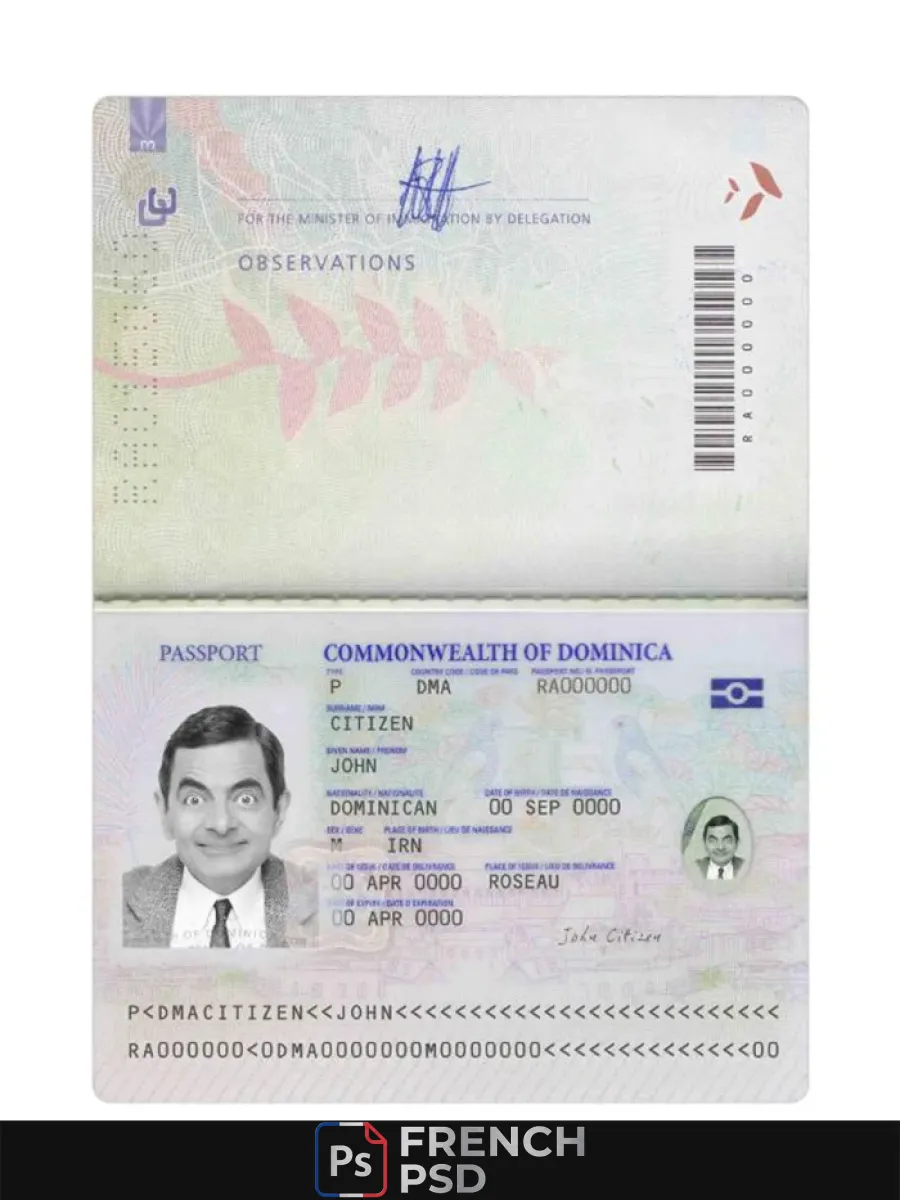 Dominique passeport 2021 présent — Passeports