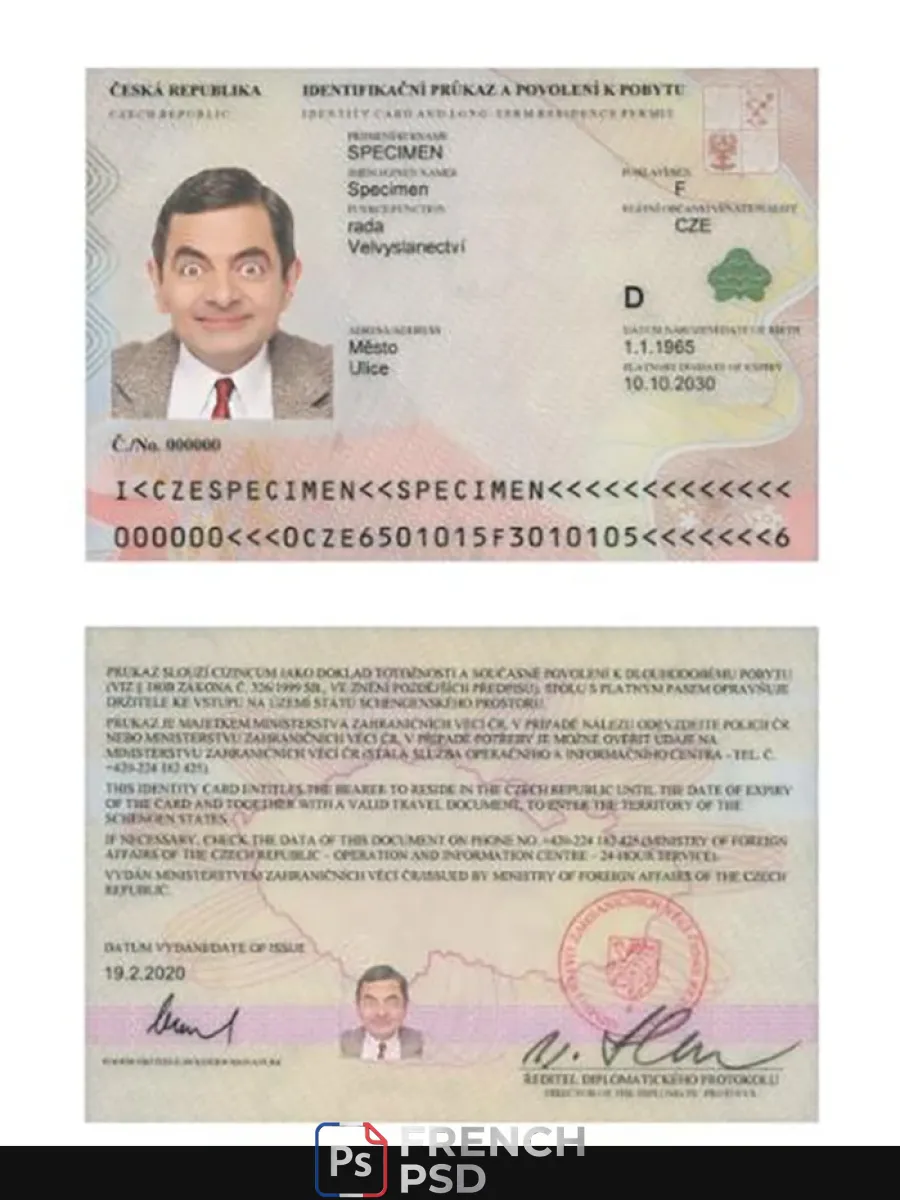 Tchèque carte d'identité 2020 présent — Cartes d'identité