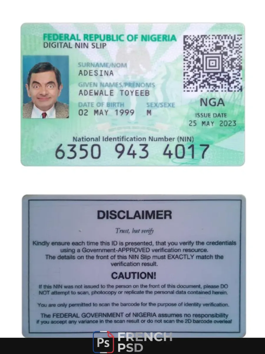 Nigéria numérique carte d'identité 2023 présent — Cartes d'identité