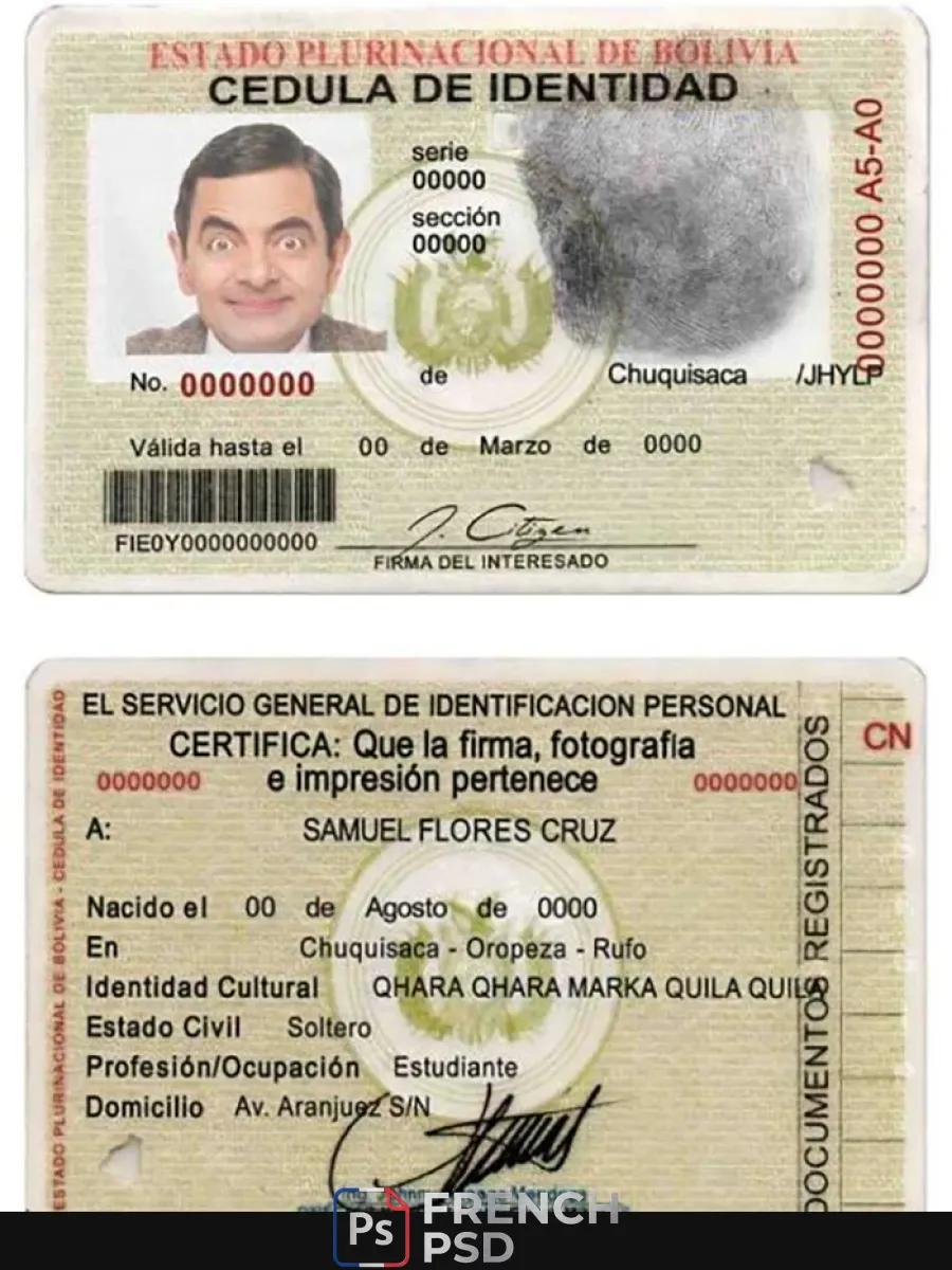 Bolivie Id 1 — Cartes d'identité